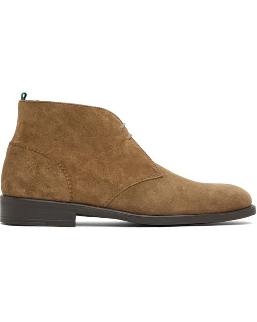 Paul Smith Men's Black Tan Drummond Desert Boots