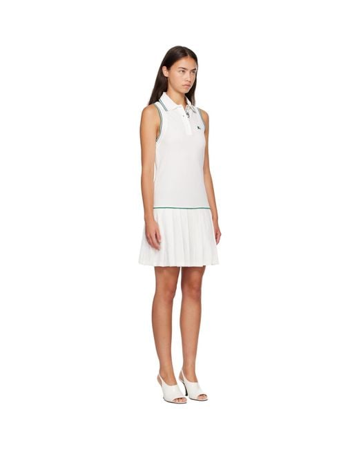 Burberry White Cotton Tennis Minidress