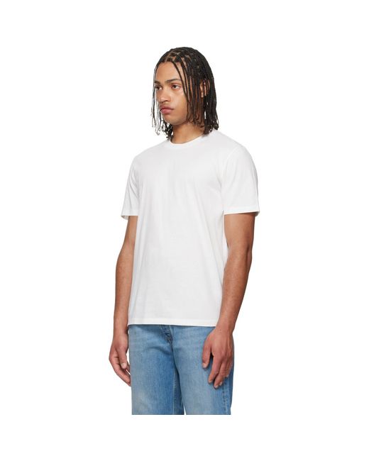 Maison Margiela White Three-Pack Shades Cotton Jersey T-Shirts for men