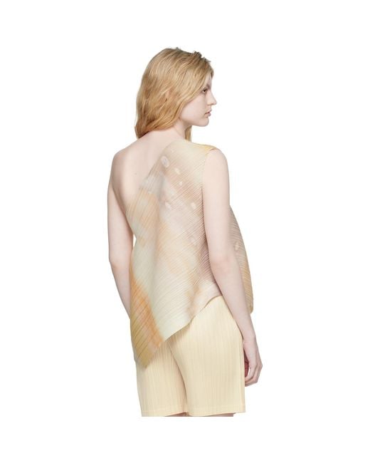 Pleats Please Issey Miyake Natural Sea Bubble Top