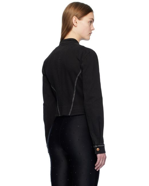 Versace Black Faded Denim Jacket