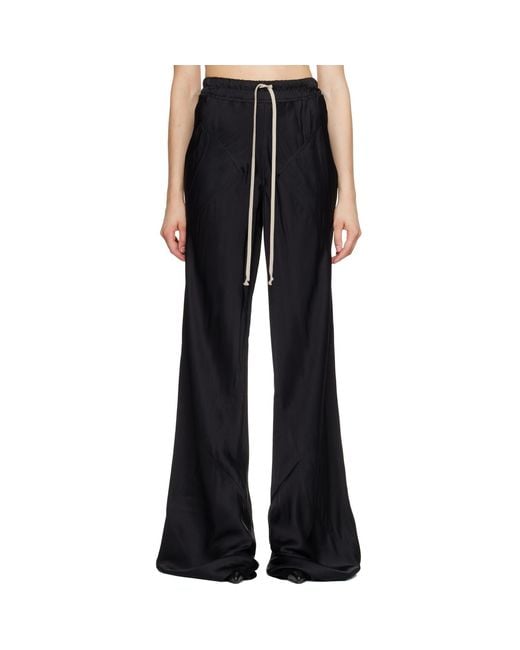 Rick Owens Blue Tower Drawstring Bias Trousers