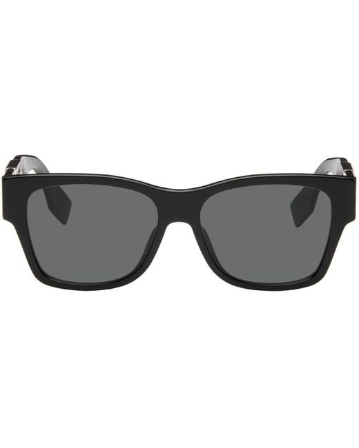 Fendi Black Crystal-cut Sunglasses