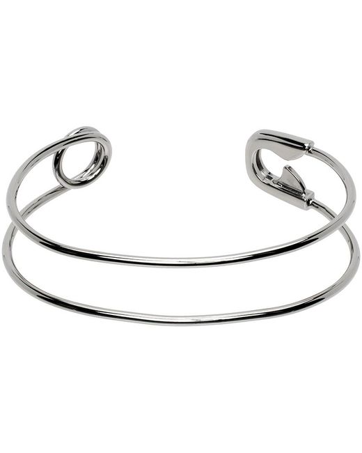 Vetements Black Safety Pin Bracelet for men