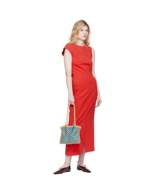 Jil Sander Blue Tangle Net Tote
