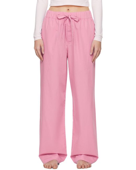 Pantalon de pyjama rose à cordon coulissant Tekla en coloris Pink