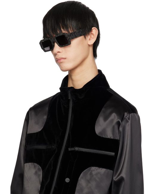 Fendi Black & Gray Graphy Sunglasses for men