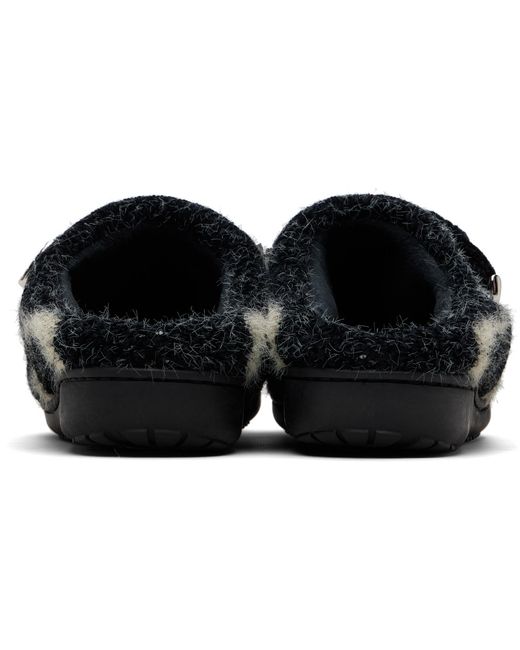 Toga Virilis Black Subu Edition Knit Slipper Loafers for men