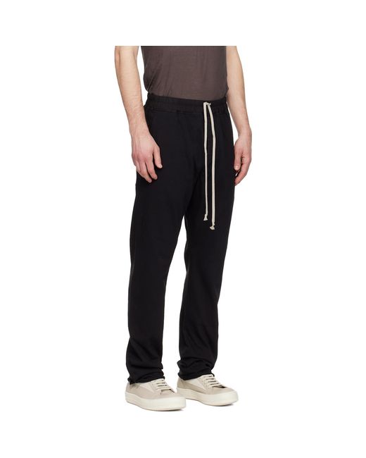Rick Owens Black Temple Berlin Drawstring Sweatpants for men
