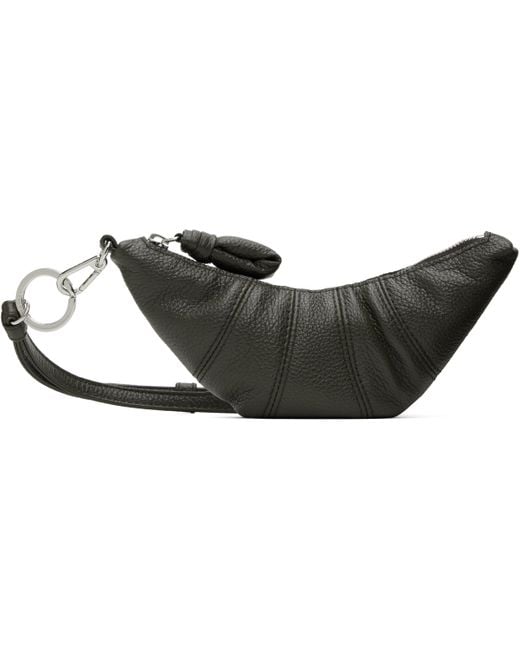 Lemaire Black Cross-Body Croissant Coin Pouch