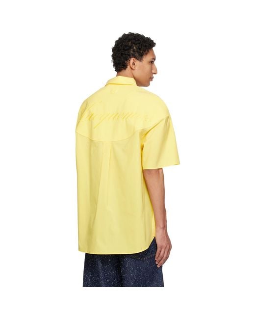 Jacquemus Yellow 'The Atelier Short-Sleeve' Shirt for men