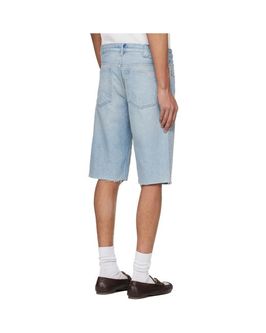 A.P.C. Blue Sam Denim Bermuda Shorts for men