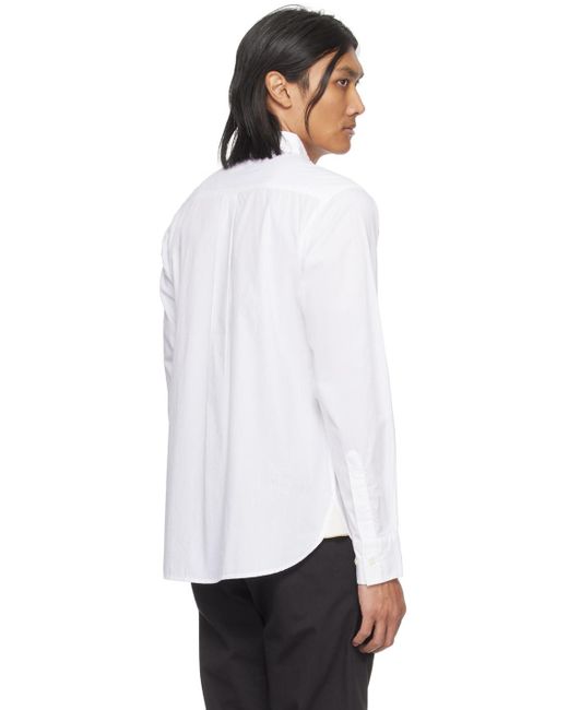 Universal Works White Frill Shirt for men