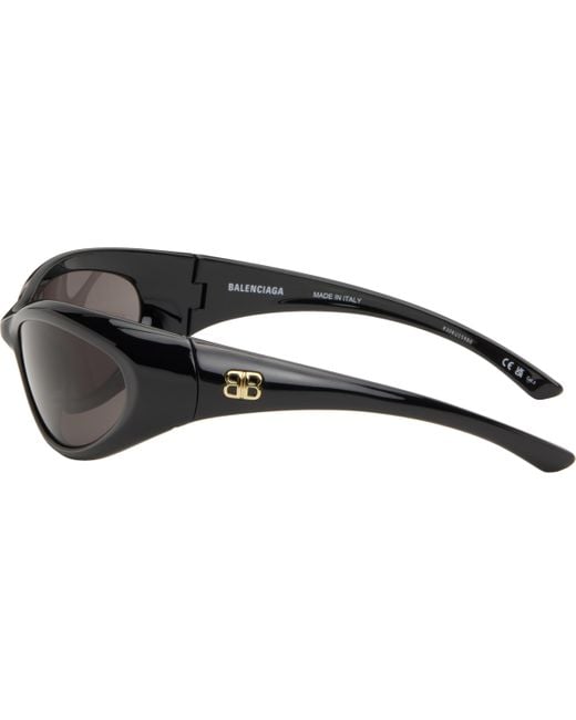 Balenciaga Sporty B Round Af Sunglasses in Black for Men