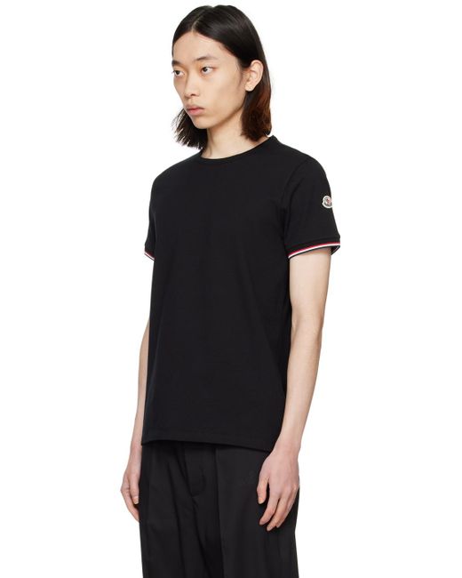 Moncler Black Striped T-shirt for men