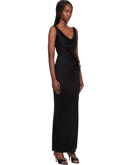 Versace Black Dress With Logo