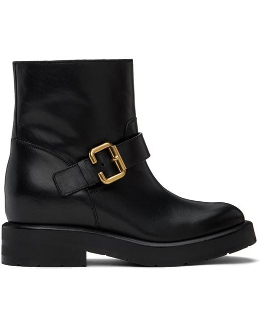 Chloé Black Coddington Ankle Boots