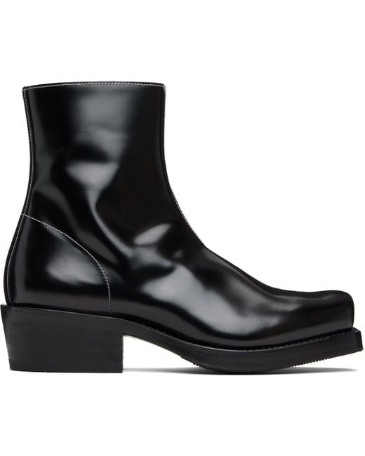 Second/Layer Black Charro Boots for men