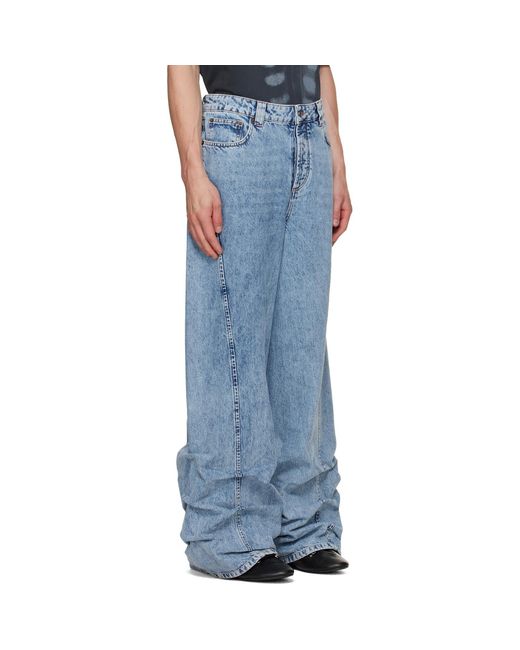 AVAVAV Blue Jessie Pleated Jeans for men