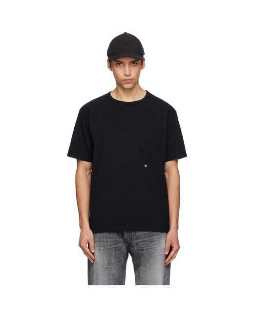 Nanamica Black Coolmax Jersey Pocket T-Shirt for men