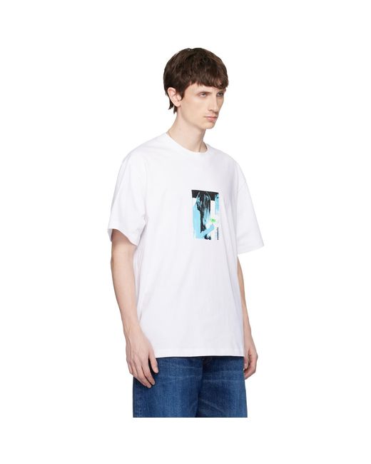 vowels White Flower T-Shirt for men
