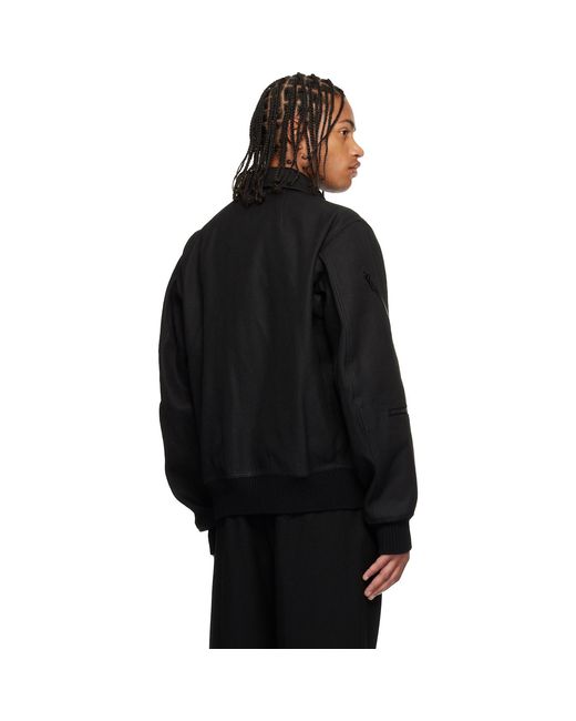Rick Owens Black Concordians Bonotto Capsule Blixa Bomber Jacket for men