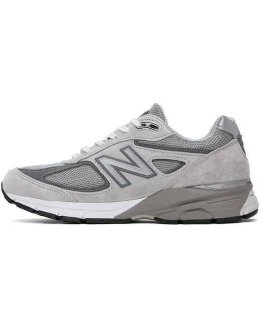 New Balance Black Gray Made In Usa 990v4 Core Sneakers