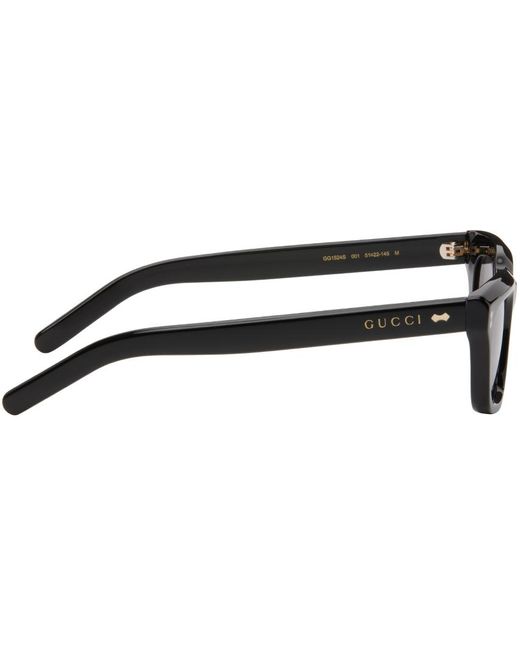 Gucci Black Rectangular Sunglasses for men