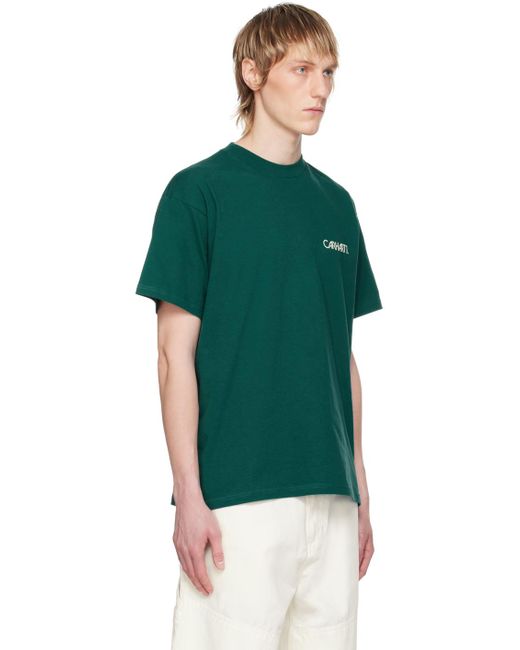 T-shirt vert à logo soil Carhartt pour homme en coloris Green