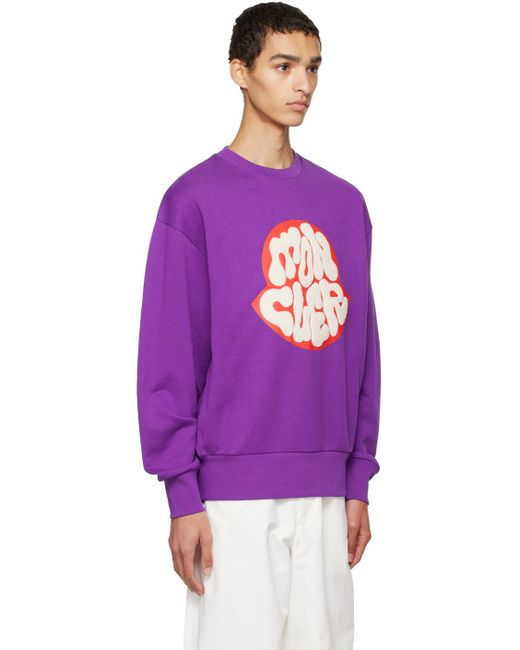 Moncler Purple Graphic Sweatshirt for men