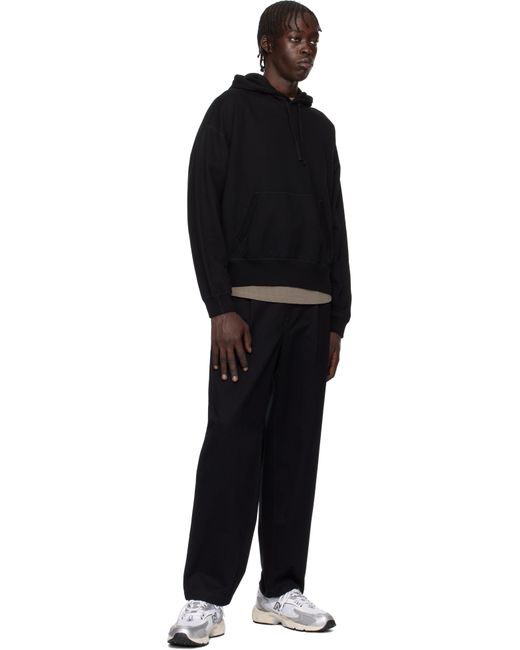 Reigning Champ Black Midweight Terry Relaxed Hoodie for men