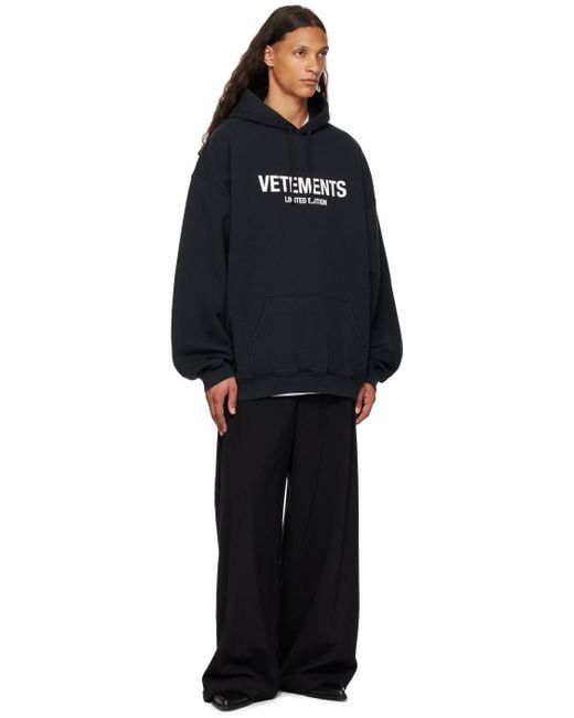 Vetements Black 'Limited Edition' Hoodie for men