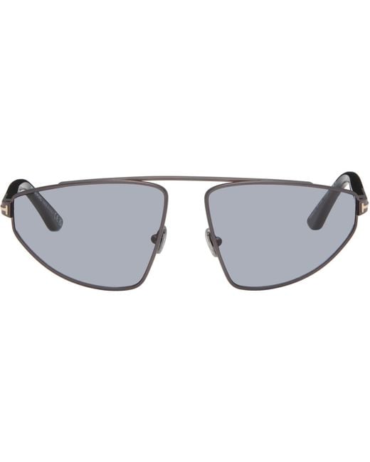 Tom Ford Gray Gunmetal Parker Sunglasses for men