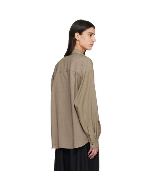 LE17SEPTEMBRE Brown Side Twisted Shirt