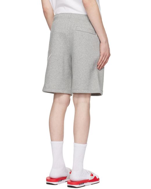 Nike Gray Sportswear Club Shorts for men