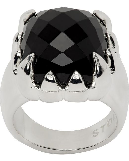 Stolen Girlfriends Club Metallic Onyx Claw Ring for men