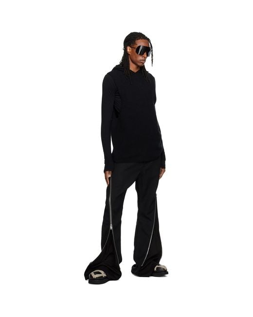 Rick Owens Black Tower Tank Hoodie for men