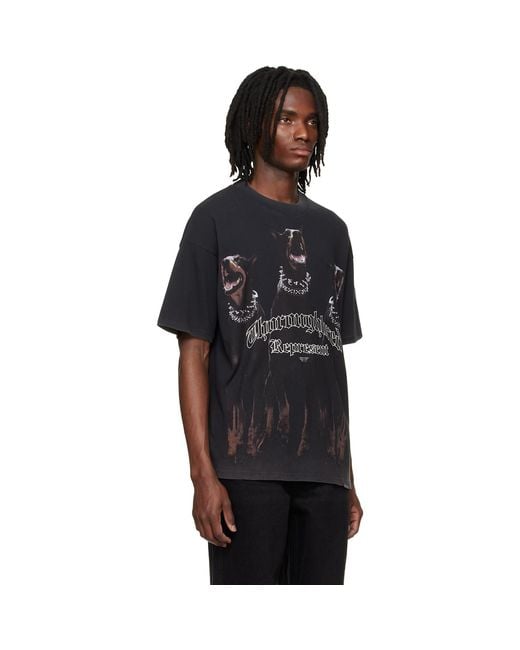 Represent Black 'Thoroughbred' T-Shirt for men