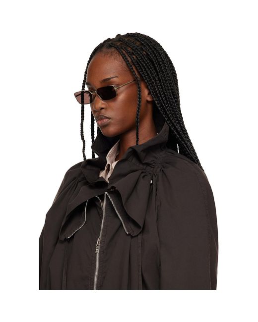 Prada Black Rectangle Metal Sunglasses