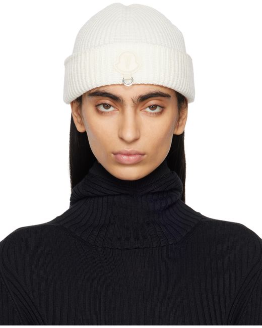 ★MONCLER × Willow Smith★ウール ビーニー帽 Moncler Genius Moncler X Willow Smith ホワイト ウール