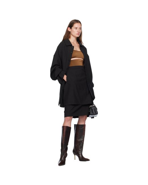 Marie Adam-Leenaerdt Black 'Jacket Skirt' Midi Dress