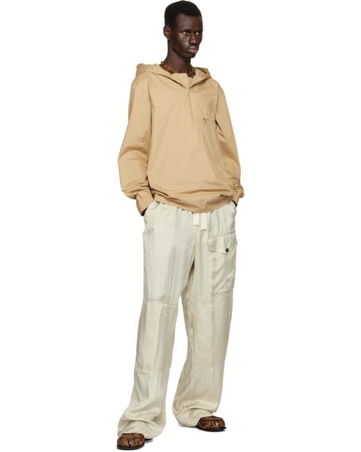 メンズ Dries Van Noten ベージュ ハーフジップ ジャケット Black