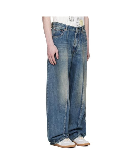 MM6 by Maison Margiela Blue Wide-Leg Jeans for men