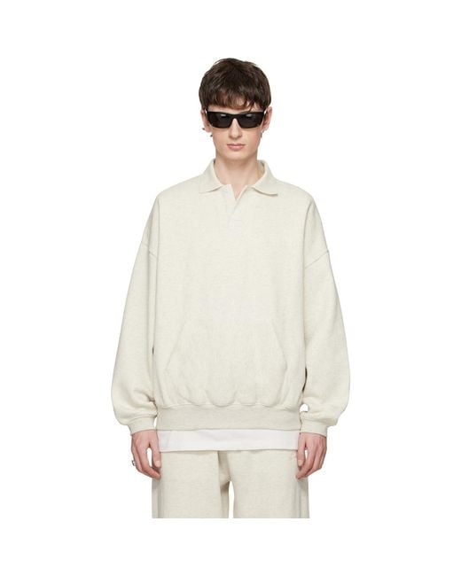 Fear Of God White Signature 90S Polo Sweatshirt for men
