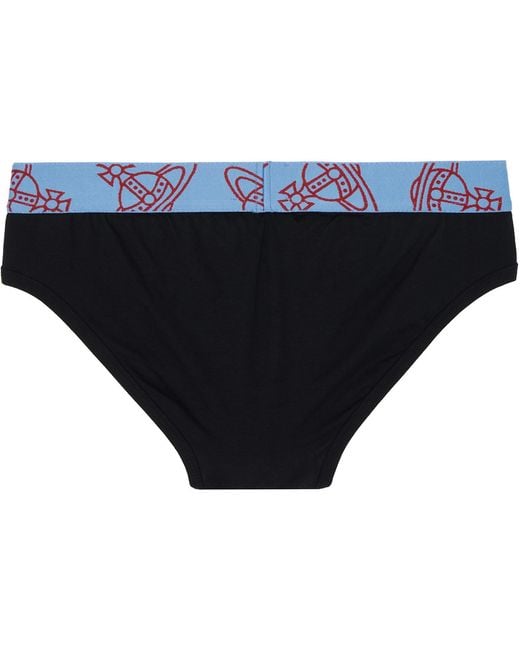 Vivienne Westwood Black Two-Pack Slip Band Briefs for men