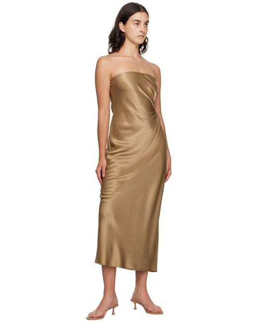 Reformation Black Gold Nevaeh Maxi Dress
