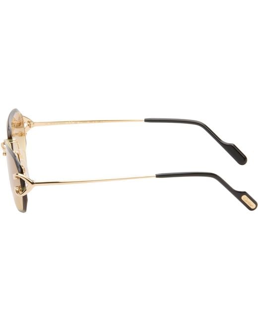 Cartier Black Classic C Motif Sunglasses