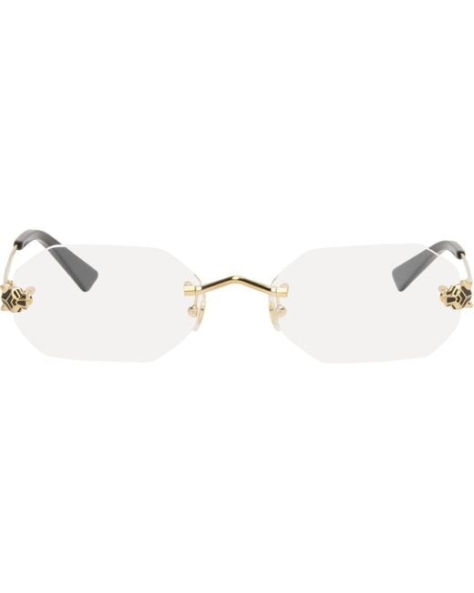 Cartier Black 'Panthère De Glasses