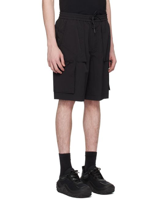 Juun.J Black Zip Shorts for men