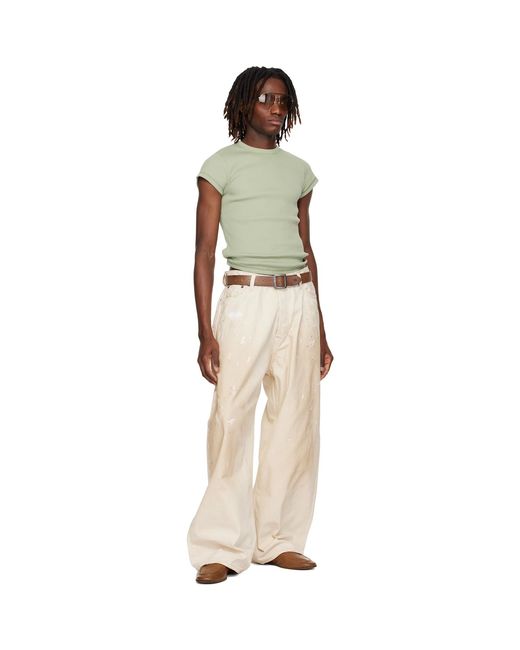 Acne Natural Off- Loose Fit 2023 Jeans for men